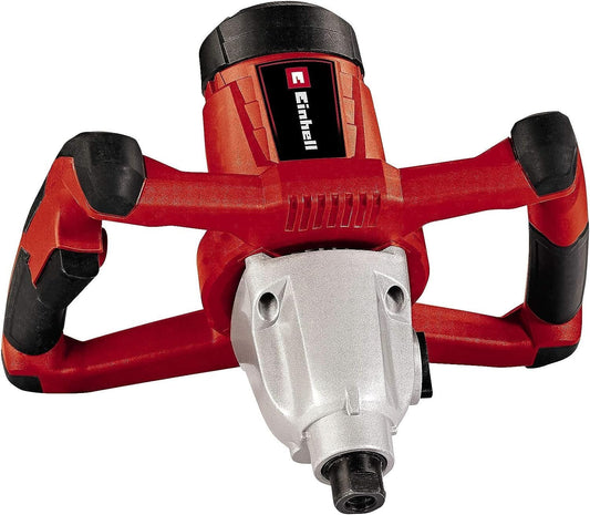 Einhell Farb-Mörtelrührer TC-MX 1400-2 E (1400 W, 0-780 1/min Drehzahl, M14 Rühreraufnahme, Drehzahlelektronik, Aluminium-Getriebegehäuse, inkl. Rührer), Rot