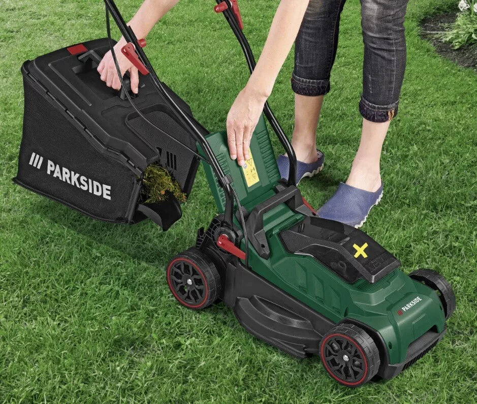 Parkside 20V Akku Rasenmäher PRMA 20 Li B2 Mulch Einsatz inklusiv Akku